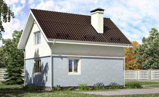 095-002-П Проект двухэтажного дома с мансардой, красивый домик из твинблока Асино | Проекты домов от House Expert