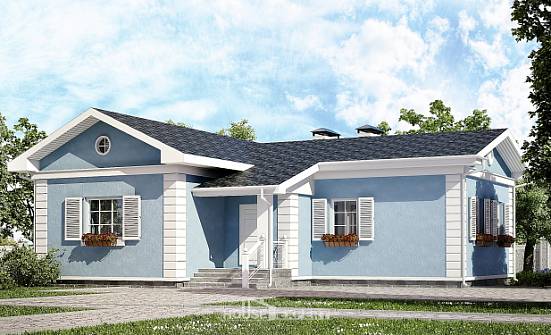 090-004-П Проект одноэтажного дома, небольшой дом из бризолита Северск | Проекты домов от House Expert