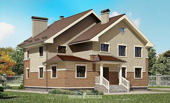 300-004-Л Проект двухэтажного дома, просторный коттедж из пеноблока Северск | Проекты домов от House Expert
