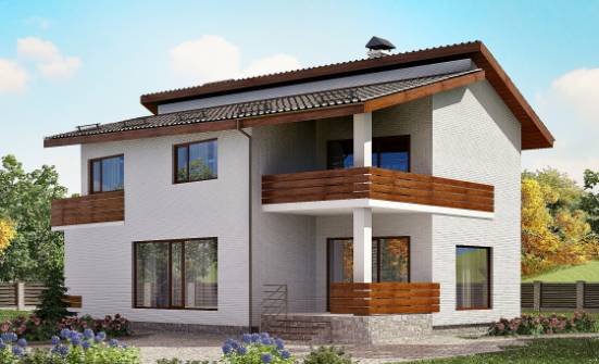 180-009-П Проект двухэтажного дома мансардой, средний домик из кирпича Колпашево | Проекты домов от House Expert