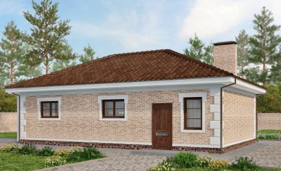 070-005-П Проект гаража из кирпича Томск | Проекты одноэтажных домов от House Expert