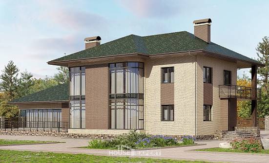 305-003-П Проект двухэтажного дома, просторный коттедж из газосиликатных блоков Стрежевой | Проекты домов от House Expert