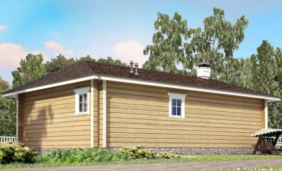 095-001-Л Проект одноэтажного дома, бюджетный коттедж из дерева Стрежевой | Проекты домов от House Expert