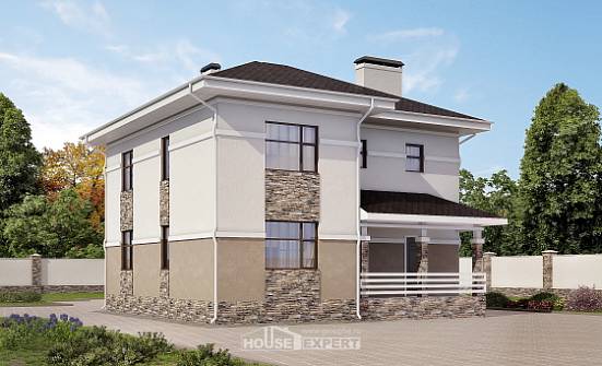 150-014-П Проект двухэтажного дома, классический домик из поризованных блоков Северск | Проекты домов от House Expert