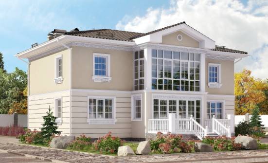 210-005-Л Проект двухэтажного дома, красивый домик из блока Асино | Проекты домов от House Expert