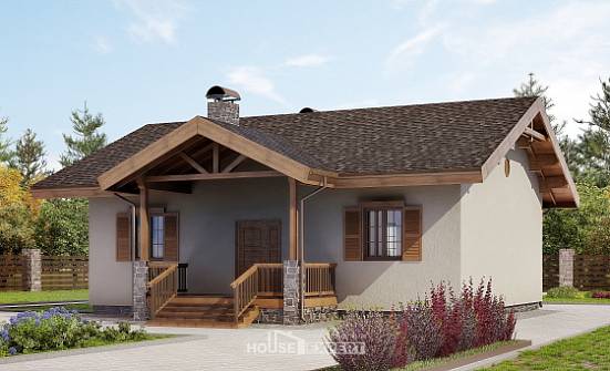 090-002-Л Проект одноэтажного дома, экономичный загородный дом из кирпича Северск | Проекты домов от House Expert