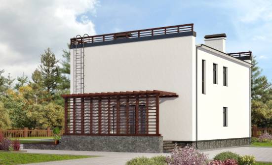 215-002-П Проект двухэтажного дома, красивый дом из блока Колпашево | Проекты домов от House Expert