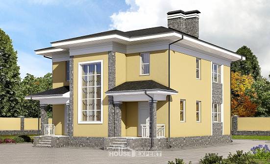 155-011-Л Проект двухэтажного дома, недорогой загородный дом из бризолита Северск | Проекты домов от House Expert