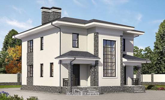 155-011-П Проект двухэтажного дома, доступный домик из газосиликатных блоков Томск | Проекты домов от House Expert