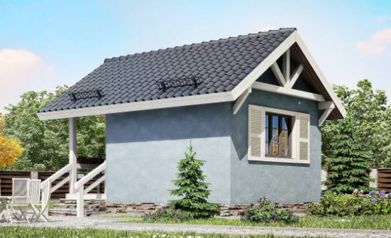 020-001-П Проект одноэтажного дома, компактный домик из дерева Стрежевой | Проекты одноэтажных домов от House Expert