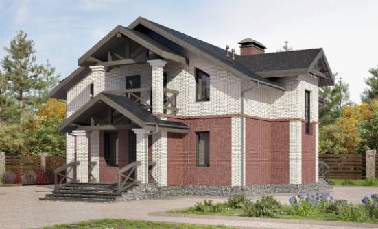 160-014-Л Проект двухэтажного дома, классический домик из блока Томск | Проекты домов от House Expert