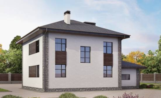 185-004-Л Проект двухэтажного дома, гараж, современный загородный дом из арболита Колпашево | Проекты домов от House Expert