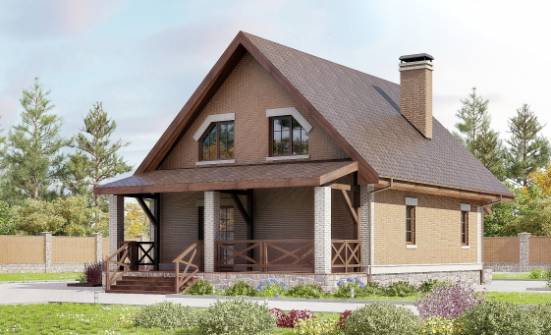 160-011-Л Проект двухэтажного дома мансардой, небольшой домик из пеноблока Колпашево | Проекты домов от House Expert