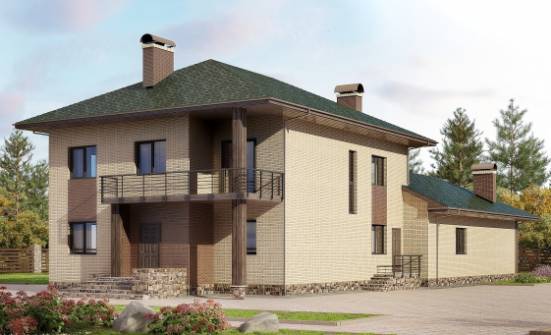 305-003-П Проект двухэтажного дома, просторный коттедж из газосиликатных блоков Стрежевой | Проекты домов от House Expert