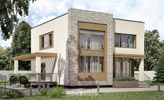 185-001-П Проект двухэтажного дома, просторный коттедж из твинблока Северск | Проекты домов от House Expert
