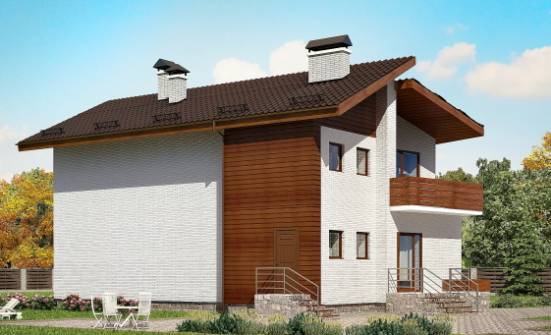 180-009-П Проект двухэтажного дома мансардой, средний домик из кирпича Колпашево | Проекты домов от House Expert