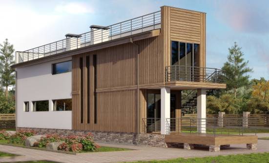 100-003-Л Проект двухэтажного дома, красивый коттедж из пеноблока Асино | Проекты домов от House Expert