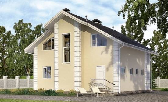 150-002-Л Проект двухэтажного дома мансардой, гараж, простой домик из пеноблока Колпашево | Проекты домов от House Expert