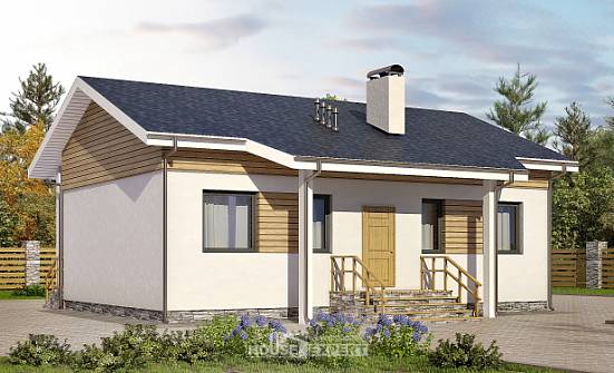 080-004-П Проект одноэтажного дома, компактный домик из арболита Колпашево | Проекты домов от House Expert