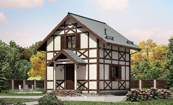 060-002-П Проект двухэтажного дома с мансардным этажом, доступный загородный дом из дерева Колпашево | Проекты домов от House Expert