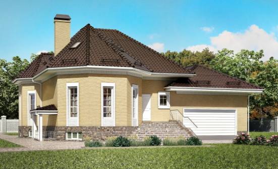 400-001-П Проект трехэтажного дома с мансардой, гараж, большой дом из твинблока Северск | Проекты домов от House Expert