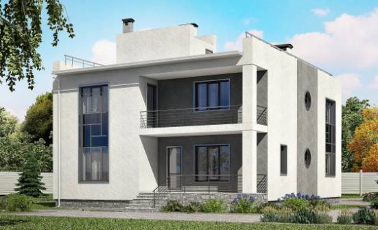 255-001-П Проект двухэтажного дома, гараж, классический домик из газосиликатных блоков Томск | Проекты домов от House Expert