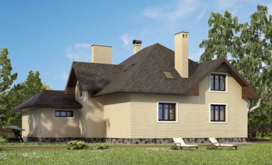 275-003-П Проект двухэтажного дома мансардой, гараж, красивый загородный дом из кирпича Колпашево | Проекты домов от House Expert