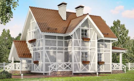 160-003-Л Проект двухэтажного дома с мансардой, уютный дом из газосиликатных блоков Колпашево | Проекты домов от House Expert