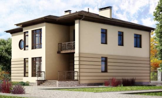 300-006-П Проект двухэтажного дома и гаражом, классический коттедж из кирпича Северск | Проекты домов от House Expert