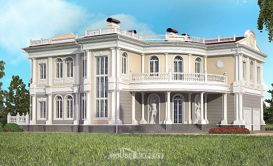 505-001-П Проект двухэтажного дома, гараж, большой дом из теплоблока Колпашево | Проекты домов от House Expert