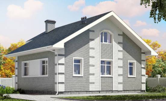 115-001-Л Проект двухэтажного дома с мансардой, бюджетный коттедж из теплоблока Северск | Проекты домов от House Expert