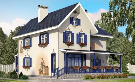 180-003-П Проект двухэтажного дома, компактный домик из кирпича Северск | Проекты домов от House Expert