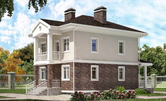 120-001-Л Проект трехэтажного дома, бюджетный дом из керамзитобетонных блоков Северск | Проекты домов от House Expert