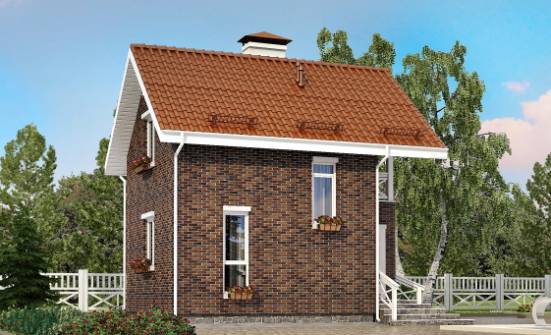 045-001-Л Проект двухэтажного дома мансардой, недорогой загородный дом из арболита Стрежевой | Проекты домов от House Expert