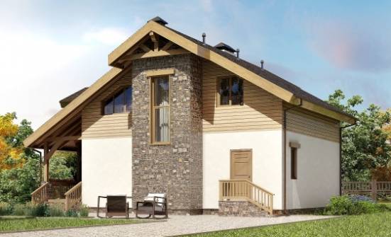 150-004-П Проект двухэтажного дома с мансардой, скромный дом из бризолита Северск | Проекты домов от House Expert