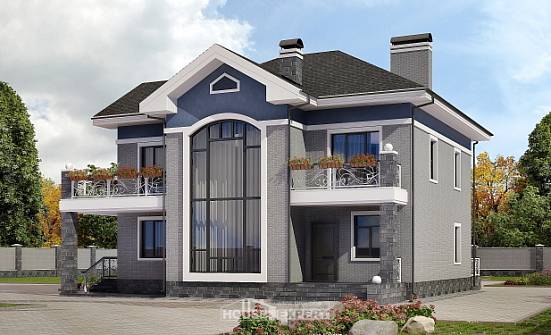 200-006-Л Проект двухэтажного дома, просторный коттедж из кирпича Северск | Проекты домов от House Expert