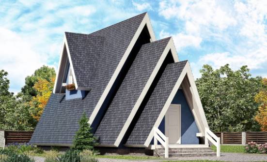 100-002-П Проект двухэтажного дома с мансардой, скромный дом из дерева Северск | Проекты домов от House Expert