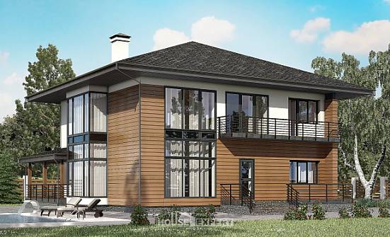 245-001-П Проект двухэтажного дома, средний дом из бризолита Томск | Проекты домов от House Expert