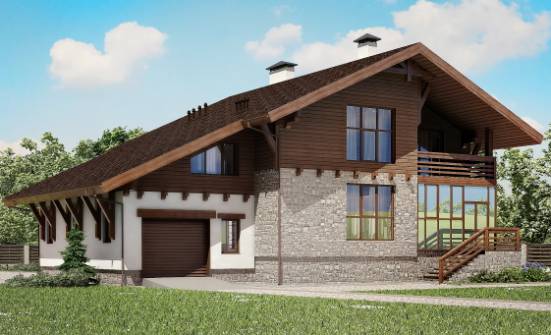 420-001-П Проект трехэтажного дома с мансардой и гаражом, классический домик из кирпича Стрежевой | Проекты домов от House Expert
