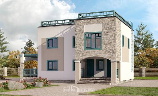 150-010-П Проект двухэтажного дома, небольшой коттедж из кирпича Асино | Проекты домов от House Expert