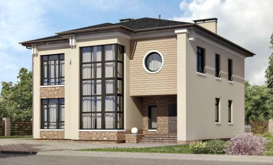 300-005-Л Проект двухэтажного дома, огромный домик из кирпича Асино | Проекты домов от House Expert