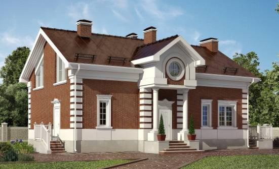 160-009-П Проект двухэтажного дома мансардой, простой загородный дом из арболита Северск | Проекты домов от House Expert