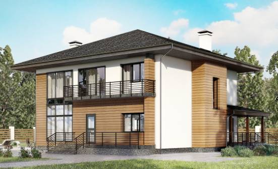 245-001-П Проект двухэтажного дома, средний дом из бризолита Томск | Проекты домов от House Expert