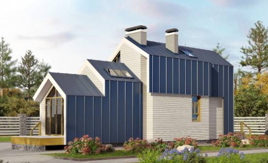 060-006-П Проект двухэтажного дома мансардой, современный домик из пеноблока Стрежевой | Проекты домов от House Expert