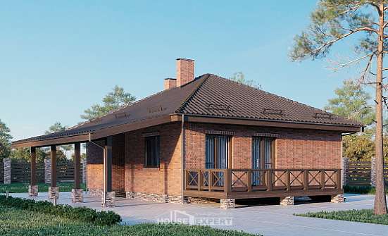 070-006-Л Проект одноэтажного дома, доступный дом из блока Колпашево | Проекты домов от House Expert