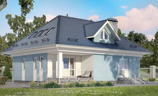 200-002-П Проект двухэтажного дома мансардой, просторный загородный дом из газобетона Асино | Проекты домов от House Expert
