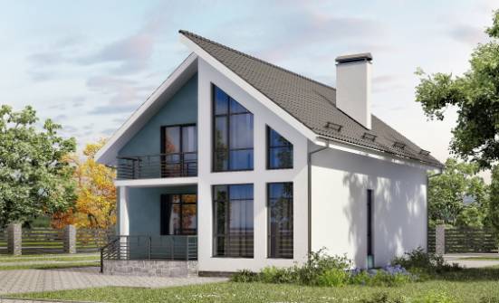 170-006-П Проект двухэтажного дома мансардой, уютный загородный дом из арболита Северск | Проекты домов от House Expert