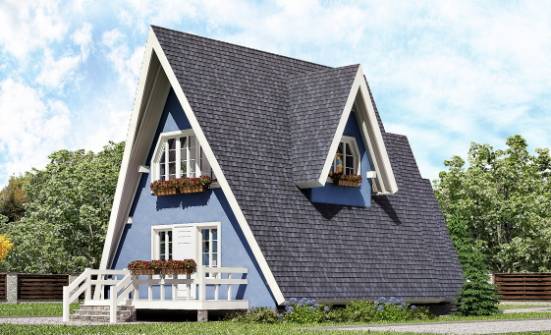 100-002-П Проект двухэтажного дома с мансардой, скромный дом из дерева Северск | Проекты домов от House Expert