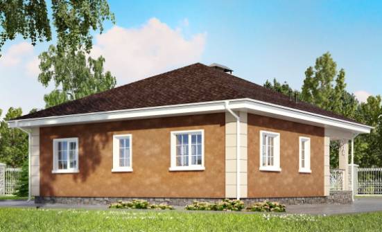 100-001-Л Проект одноэтажного дома, красивый загородный дом из арболита Томск | Проекты домов от House Expert