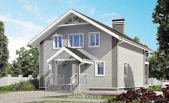 150-007-П Проект двухэтажного дома с мансардой, простой дом из пеноблока Колпашево | Проекты домов от House Expert